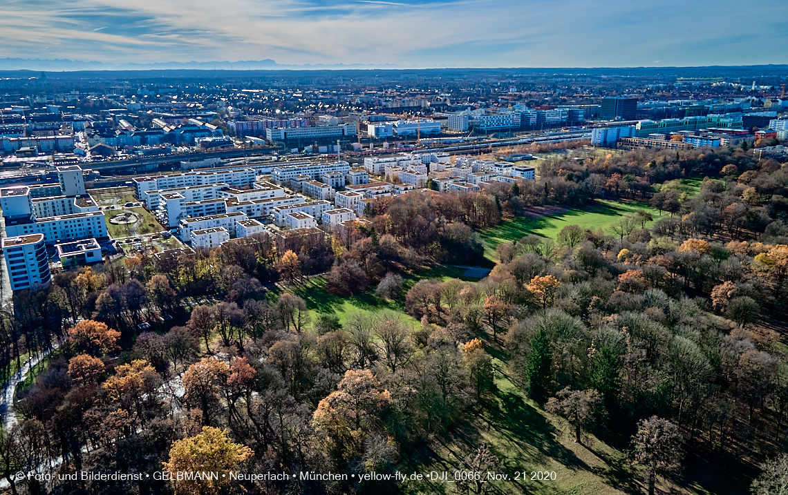 21.11.2020 - Hirschgarten mit Paketposthalle in München